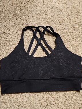 BuffBunny Black Crisscross Sports Bra
